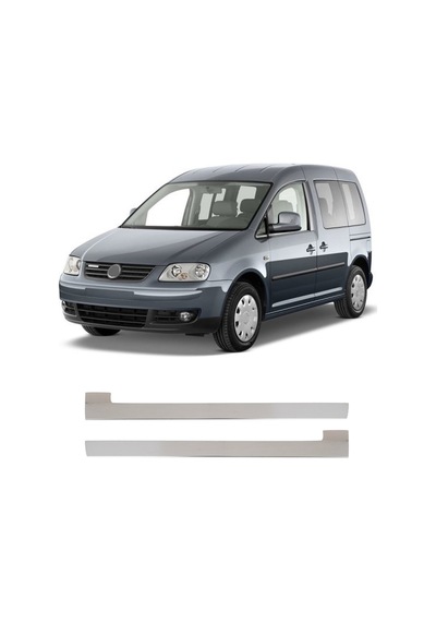 Volkswagen Caddy Uyumlu 2010-2019 Krom Sürgü Çıtası 2 Parça Paslanmaz Çelik