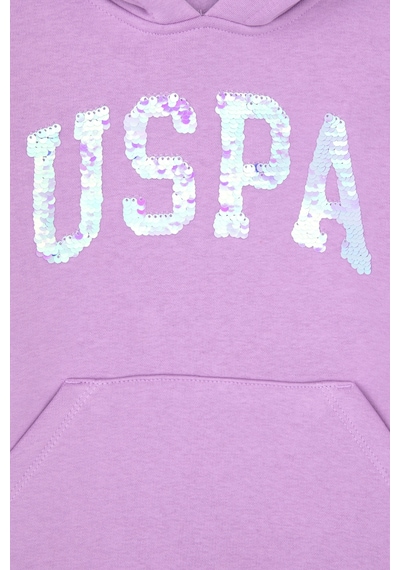 U.S. Polo Assn. Kız Çocuk Lila Payet İşlemeli Şardonlu Kapüşonlu Basic Sweatshirt 50314257-VR034 U.S. Polo Assn. Kız Çocuk Lila Payet İşlemeli Şardonlu Kapüşonlu Basic Sweatshirt 50314257-VR034