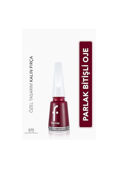 Flormar Sedefli Parlak Oje (BORDO) - Nail Enamel - 075 Baroque Bordeaux - 8682536035736