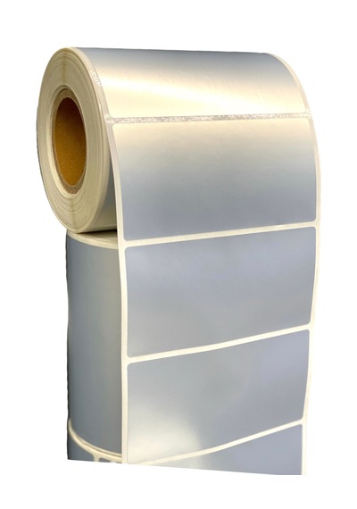 Özsaraç Etiket 45 x 90 Dikey Barkod Etiketi Silver Mat 500 Sarım 5 Rulo 2500 Adet