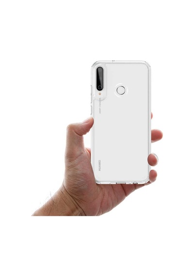 Huawei P40 Lite E Kılıf Zore Coss Şeffaf Sert Silikon Kılıf Renksiz