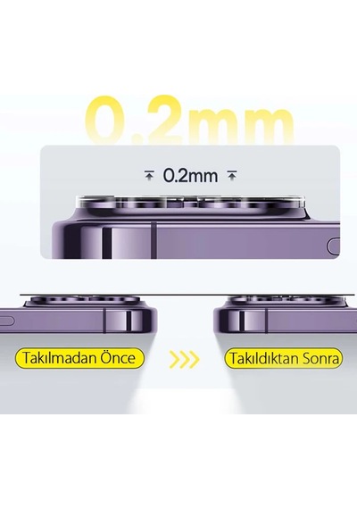 Baseus Apple iPhone Uyumlu 15/15 Plus İçin Crystal Serisi Hd Cam Kamera Koruyucu 2 Adet Set- 5775