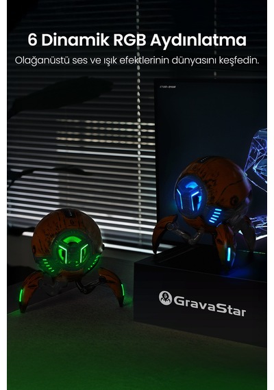Gravastar Bluetooth Speaker Mars Pro War Damaged Version Bluetoot