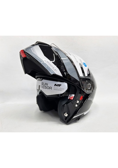 Mt Kask Genesis Sv B12 Raccoon Çene Açılır Kask Parlak Renk Çok Renkli