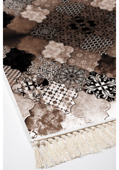 Eko Trend Djt Yıkanabilir Kaymaz Taban 3 Lü Yatak Odası Takımı Mu120 Patchwork Kahve