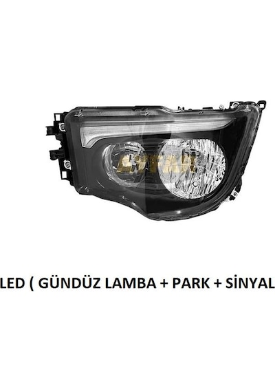 Far Sol Mercedes Arocs Antos Euro 6 2020+ Manuel Siyah Çerçeve Led Drl Gündüz L. Park 505884 Ayfar