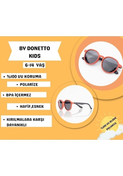 Mat Kırmızı Siyah 5-12 Yaş Polarize Ve %100 Uv Korumalı-çocuk Güneş Gözlüğü Kırmızı - Siyah