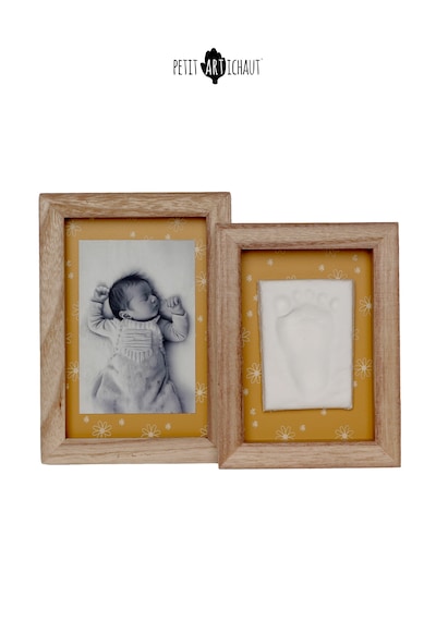 Petit Artichaut Bebek El Ayak İzi Ve Fotoğraf Çerçevesi 22x4,2x17 Cm Sarı