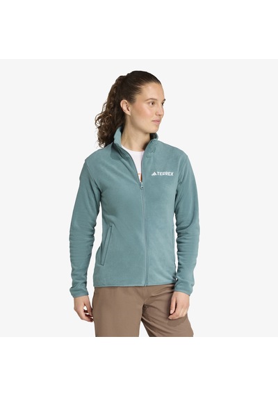Adidas Multi Essentials Full Zip Fleece Kadın Yeşil Yürüyüş Polar Jm3111 Yeşil