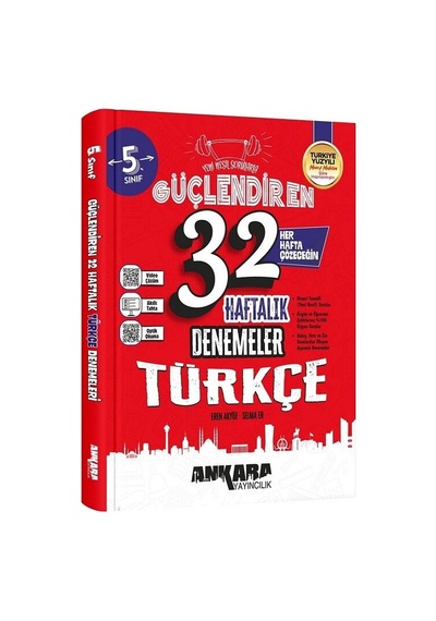 2027 Ankara Yayıncılık 5. Sınıf Türkçe 32 Hafta Güçlendiren Denemeleri