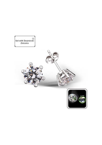 Kuyumcudukkani 4mm Zirconia Taşlı"tektaş"küpe- 32115-w-w Beyaz