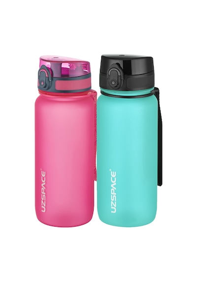 Uzspace 2'li Tritan Matara Seti 650 Ml 14 Farklı Renk Seçeneği Fiftyfifty -3037seta Pembe - Buz Mavisi