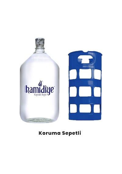 Hamidiye 15 Lt Cam Damacana Koruma Sepetli