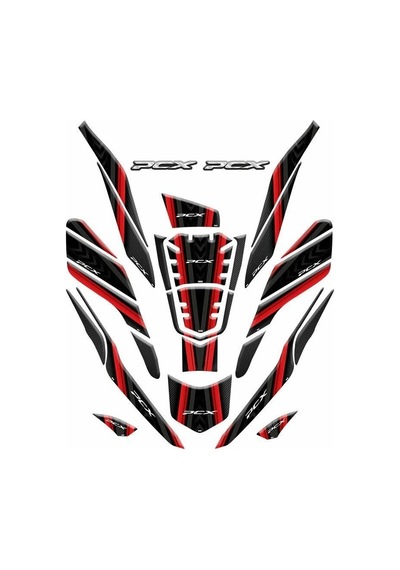 Honda Pcx 2021 - 2024 Uyumlu Tank Pad 26 Parça Set 002
