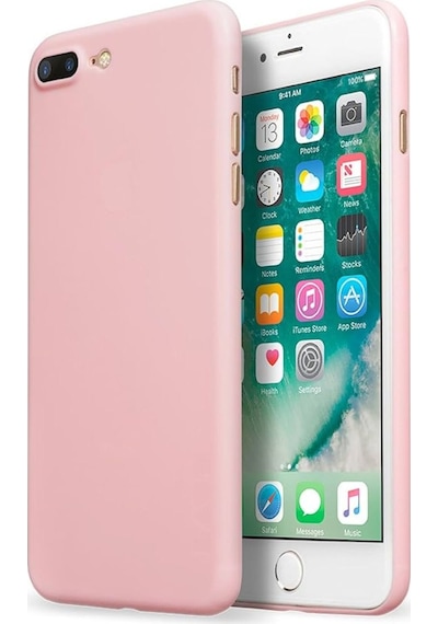 Apple Uyumlu iPhone 7 Plus / 8 Plus Lansman Kılıf İçi Kadife Leke Tutmaz Yüksek Kalite Pembe