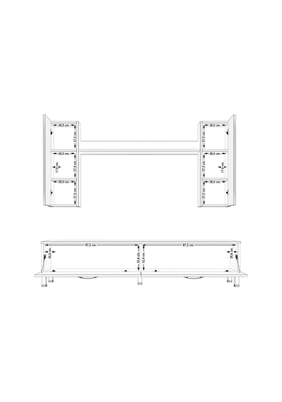 Decoraktiv Eko 5d Slm Std Krom Ayaklı Tv Ünitesi Tv Sehpası Ceviz