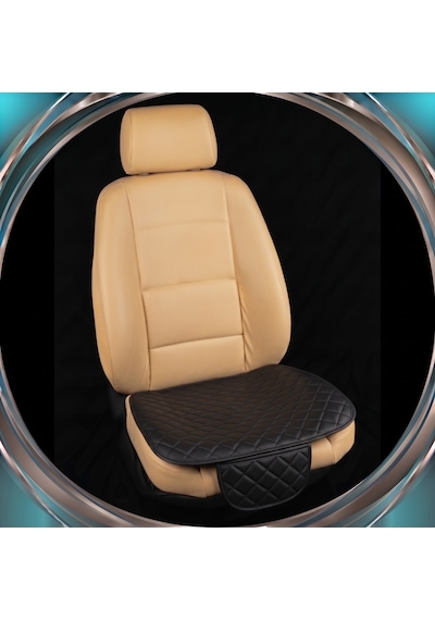 Mercedes Gls Uyumlu 3 Parça Cepli Oto Koltuk Minderi Siyah Deri Siyah Dikişli