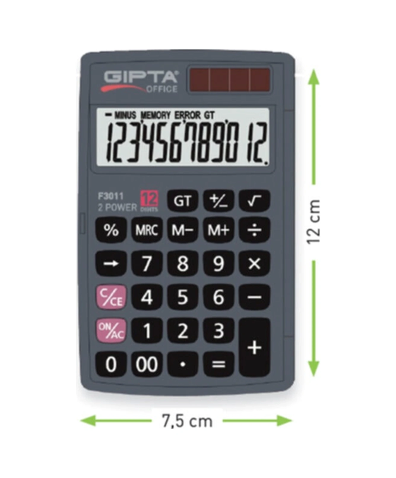 Hesap Makinası 12 Digit Cep Tipi F3011 Diğer