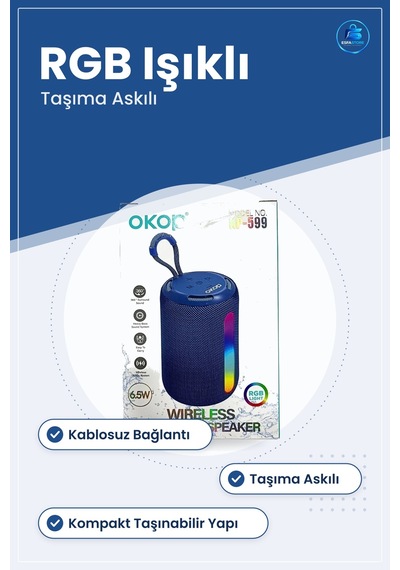 Bluetooth Hoparlör Küçük Boy Ses Bombası Kablosuz Taşınabilir Rgb
