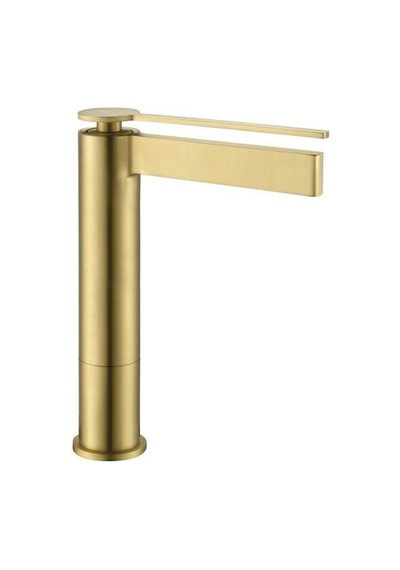 Fj-6022 Mat Fırçalanmış Altın Yüksek Lavabo Bataryası Altın
