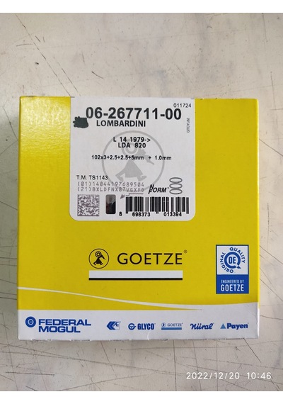 Antor/Lombardini 4ld820 17hp Segman Takımı Komple 1mm Nüral Goetze