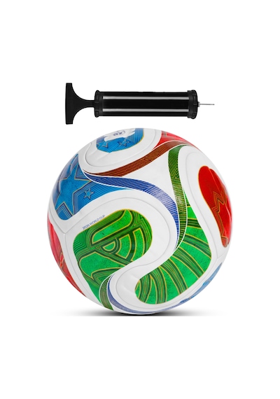 Futbol Topu Trionix 2026 Dünya Kupası Pompalı Set Dayanıklı Sert Zemin Halı Saha Topu No:5 Çok Renkli