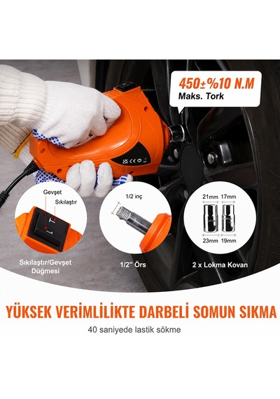 Ezere Powerlift Pro 5 Ton Çok Fonksiyonlu Elektrikli Hidrolik Kriko Lift Kaldırma / Kompresör / Bijon Sökme / Led Işık