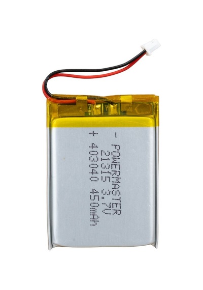 Powermaster 3.7 Volt 450 Mah Lityum Polimer Şarjlı Pil 4x30x40 Mm Akıllı Saat Kulaklık Pili