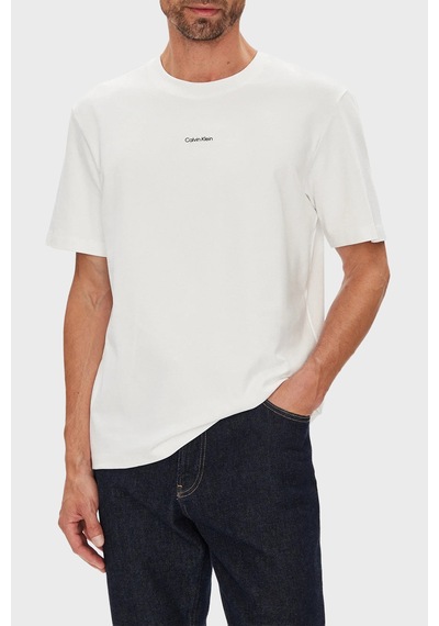 Calvin Klein Erkek T Shirt Lv04lc241g Yaf Beyaz Beyaz