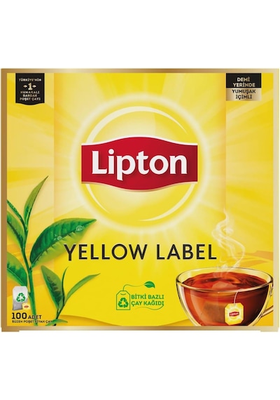Lipton Yellow Label Bardak Poşet Çay 100'lü Paket X 4 Adet