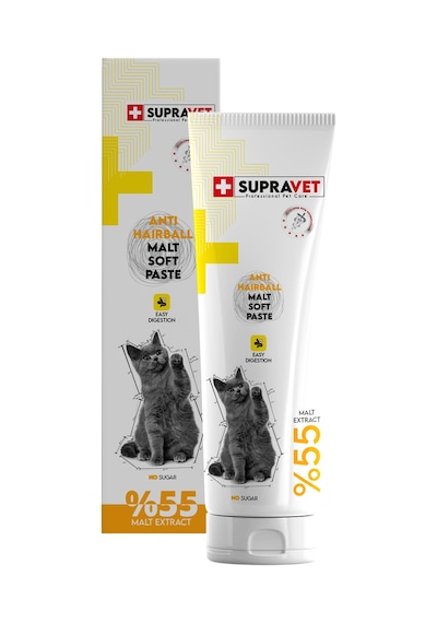 Supravet Hairball Malt Tüy Yumağı Engelleyici Kedi Macunu 100 G