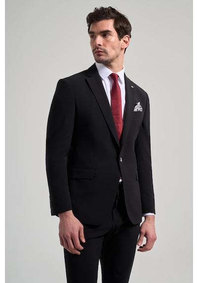 İmza Düz Gabardin Mono Yaka Tam Astar Beli Lastikli Esnek 6 Drop Slim Fit Takım Elbise 1001250155 Siyah İmza Düz Gabardin Mono Yaka Tam Astar Beli Lastikli Esnek 6 Drop Slim Fit Takım Elbise 1001250155 Siyah