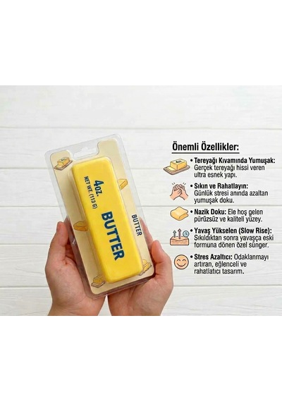 Butter Squıshy Sarı Süper Yumuşak Slow Rising Tereyağ Sukuşi