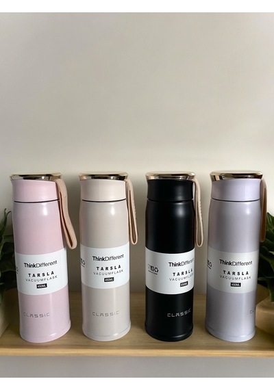Classıc Stainless Steel Yandan Tutmalı Günlük Şık 450 ML Pembe