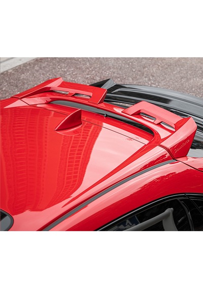 Honda Civic Fk7 İçin Uyumlu Yofer Cam Üstü Spoiler Kırmzı