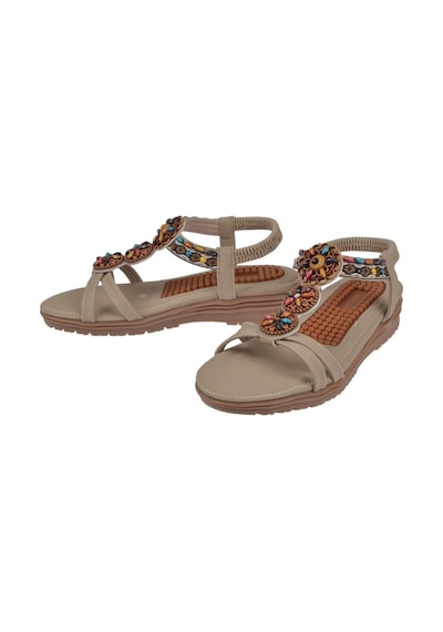 Guja Masaj Tabanlı Comfort Kadın Sandalet Gj-1202 Bej-bej Bej