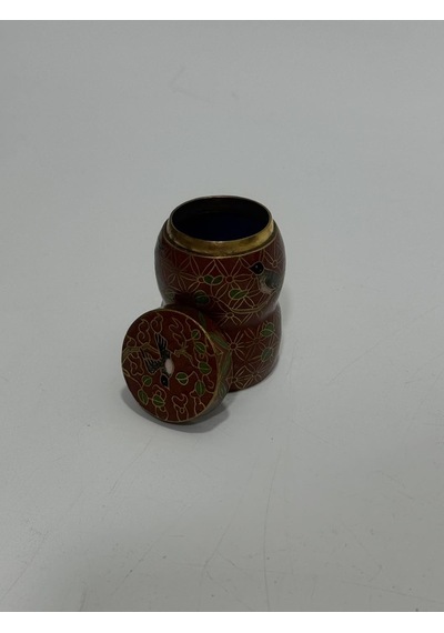 Antika Cloisonne Minyatür Kutu 4,9x3,5cm 133