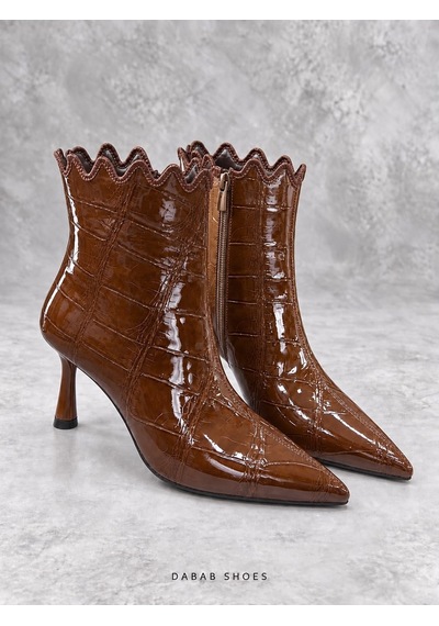 Dabab Shoes Carmen Kadın Taba Kroko Rugan Sivri Burun Fermuarlı Sıcak Astarlı 7 Cm İnce Topuklu Bot Bootie Dabab Shoes Carmen Kadın Taba Kroko Rugan Sivri Burun Fermuarlı Sıcak Astarlı 7 Cm İnce Topuklu Bot Bootie