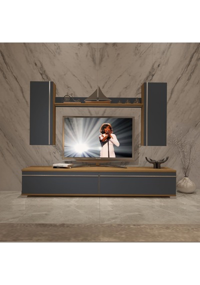 Decoraktiv Eko 7 Mdf Std Tv Ünitesi Tv Sehpası Pera - Antrasit
