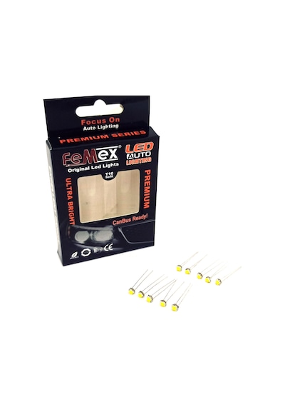 Femex Premium T5 T4 10'Lu İnce Bacaklı Kıl Led Mini Ampul Beyaz