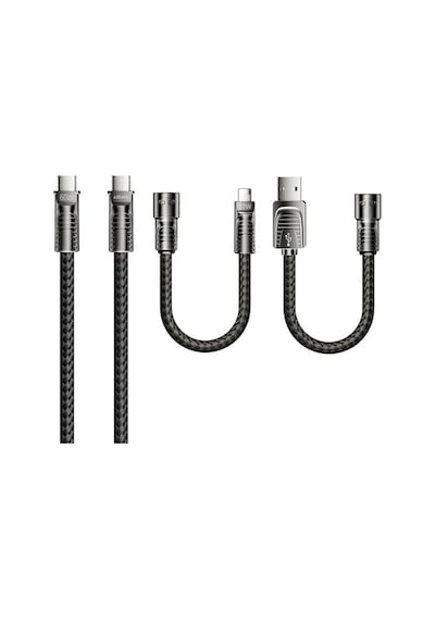 Jopus 4in1 Çoklu Şarj Kablosu 60w Type-c Lightning Usb-a Hızlı Şarj Örgü Kablo 1.5 Metre Az-b11th