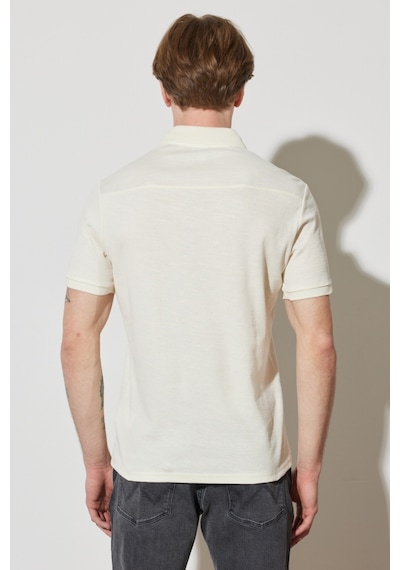 Wrangler Erkek Polo T Shirt W231325104 Krem