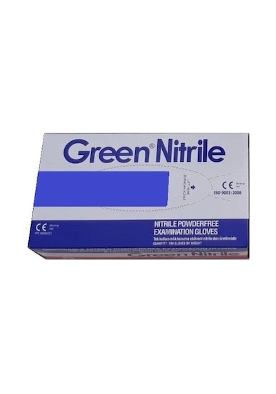 Green Nitril Mavi Eldiven M Beden 100'lü