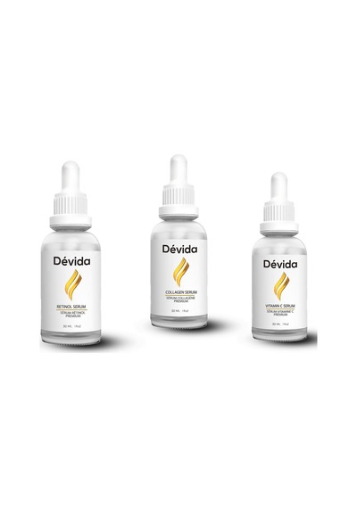 Tr Retinol + Kolajen + C Vitamini Serum 3 Lü Set Kırışıklık Alın Çizgisi Göz Çevresi