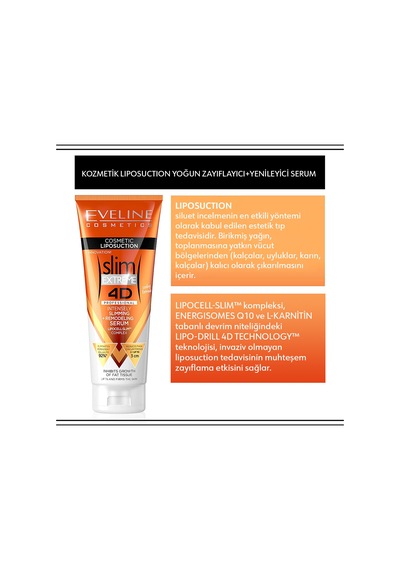 Eveline Slim Extreme 4D Yoğun İnceltici Yeniden Şekillendirici Serum 250 ML