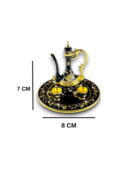 Taş Detaylı Dekoratif Likör Takımı 6 Parça Mıknatıslı Tepsi Üzerinde Sabit Taşlı Takım 8x7 CM 728348246