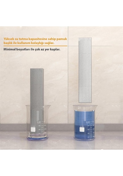 Pratik Taşınabilir Mini Mop Kendinden Sıkmalı Mini Temizlik Paspası Masa Üstü Mutfak Banyo Araba Mop Sunup Sn-37730