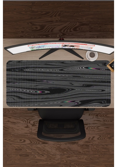 Glitch Kaymaz Dikişli Kauçuk Oyuncu Mousepad V2 - 90x40 Xxl Gaming Mouse Pad Fare Altlığı