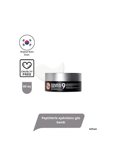 Medipeel Hyaluron Dark Benone Peptide 9 Ampoule Eye 60 Adet Peptitlerle Aydınlatıcı Göz Bandı M0086