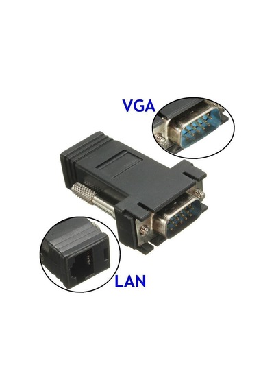 Ancheyn Rj45 Vga Ekleme Ek 30 Metre Uzatıcı Cat5/6 Monitör Extender - 2 Adet 5059